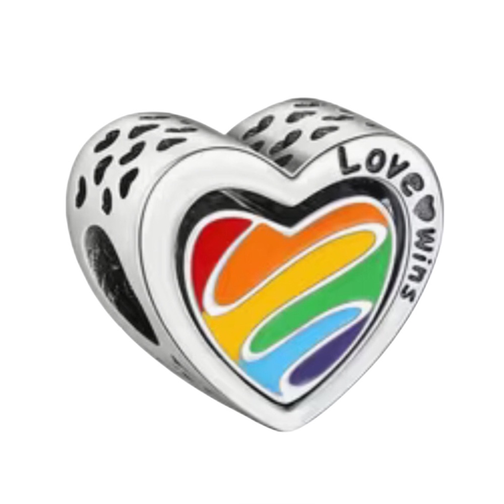 S925 Rainbow Infinity Love Wins Charm Pandora Style
